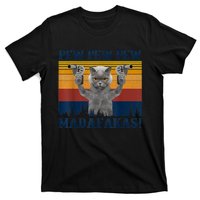 Funny Cat Vintage Pewpewpew Madafakas Cat Crazy Pew Vintage T-Shirt