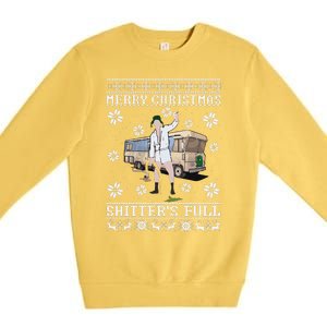 Funny Christmas Vacation Merry Christmas Shitters Full Christmas Ugly Premium Crewneck Sweatshirt