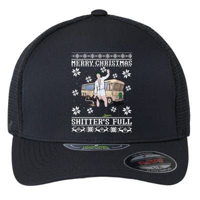 Funny Christmas Vacation Merry Christmas Shitters Full Christmas Ugly Flexfit Unipanel Trucker Cap