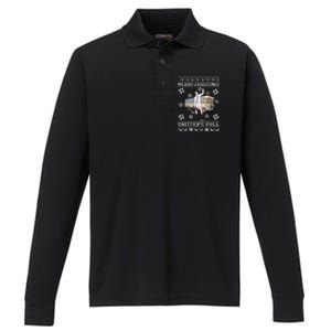 Funny Christmas Vacation Merry Christmas Shitters Full Christmas Ugly Performance Long Sleeve Polo