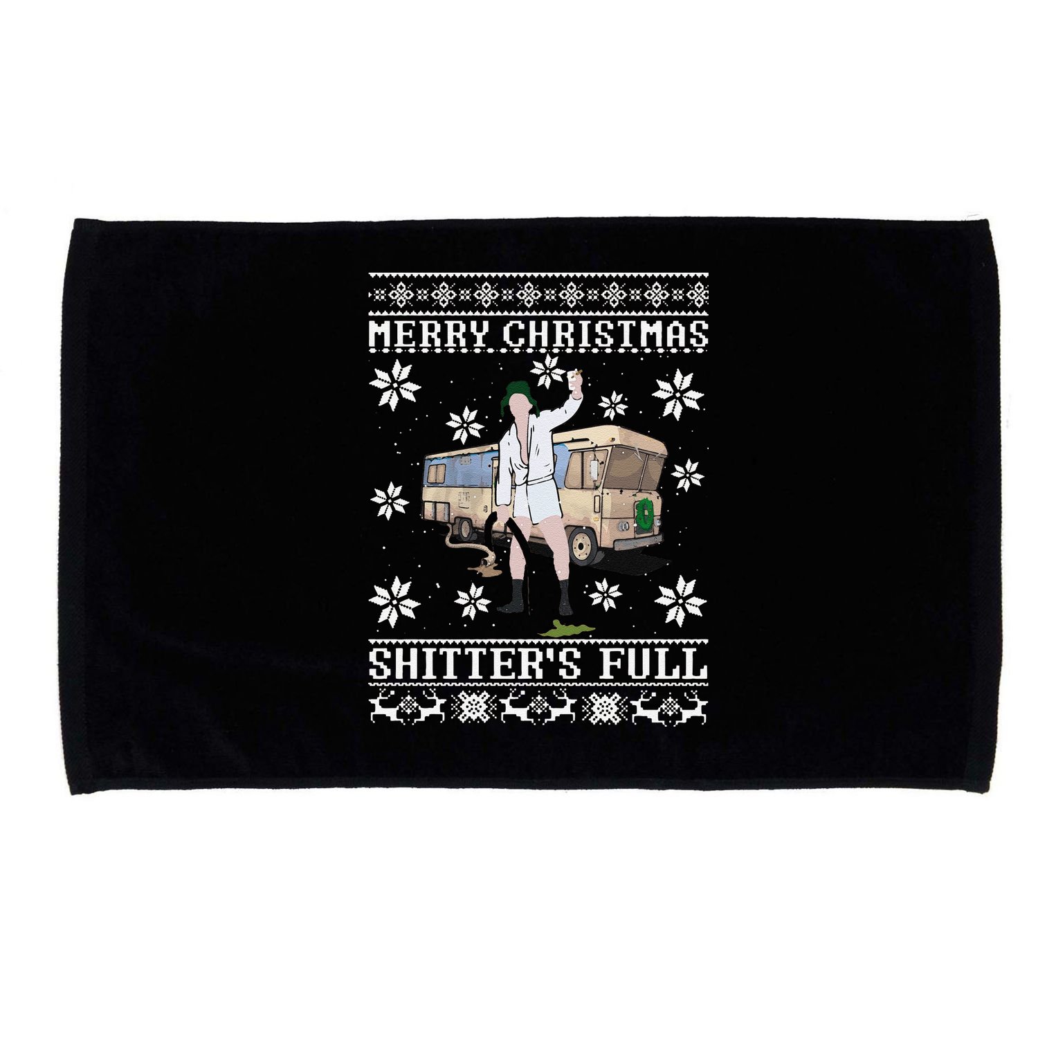 Funny Christmas Vacation Merry Christmas Shitters Full Christmas Ugly Microfiber Hand Towel
