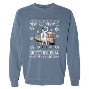 Funny Christmas Vacation Merry Christmas Shitters Full Christmas Ugly Garment-Dyed Sweatshirt