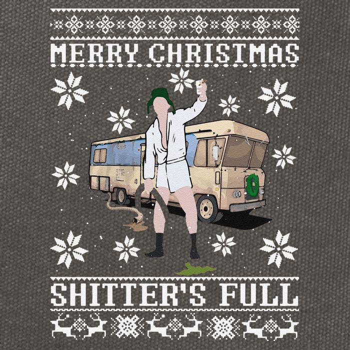 Funny Christmas Vacation Merry Christmas Shitters Full Christmas Ugly Cotton Canvas Backpack