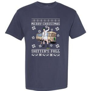 Funny Christmas Vacation Merry Christmas Shitters Full Christmas Ugly Garment-Dyed Heavyweight T-Shirt