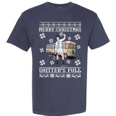 Funny Christmas Vacation Merry Christmas Shitters Full Christmas Ugly Garment-Dyed Heavyweight T-Shirt