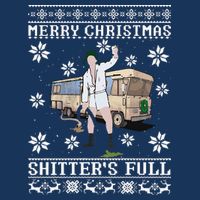 Funny Christmas Vacation Merry Christmas Shitters Full Christmas Ugly 7 Panel Mesh Trucker Snapback Hat