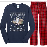 Funny Christmas Vacation Merry Christmas Shitters Full Christmas Ugly Long Sleeve Pajama Set