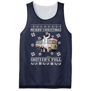 Funny Christmas Vacation Merry Christmas Shitters Full Christmas Ugly Mesh Reversible Basketball Jersey Tank