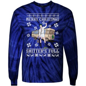 Funny Christmas Vacation Merry Christmas Shitters Full Christmas Ugly Tie-Dye Long Sleeve Shirt