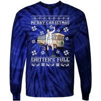 Funny Christmas Vacation Merry Christmas Shitters Full Christmas Ugly Tie-Dye Long Sleeve Shirt