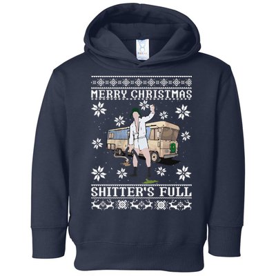 Funny Christmas Vacation Merry Christmas Shitters Full Christmas Ugly Toddler Hoodie