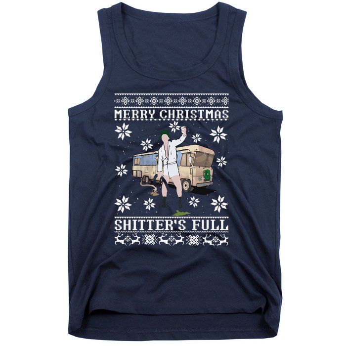 Funny Christmas Vacation Merry Christmas Shitters Full Christmas Ugly Tank Top