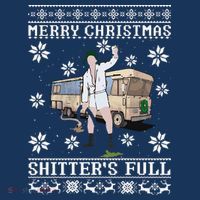 Funny Christmas Vacation Merry Christmas Shitters Full Christmas Ugly Womens T-Shirt