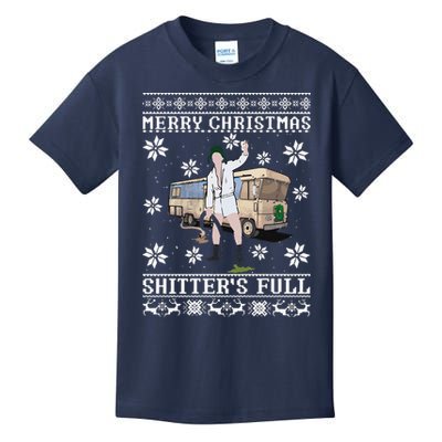 Funny Christmas Vacation Merry Christmas Shitters Full Christmas Ugly Kids T-Shirt