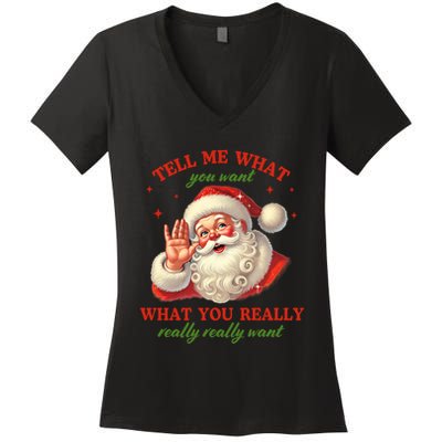 Funny Christmas Vintage Santa Women's V-Neck T-Shirt