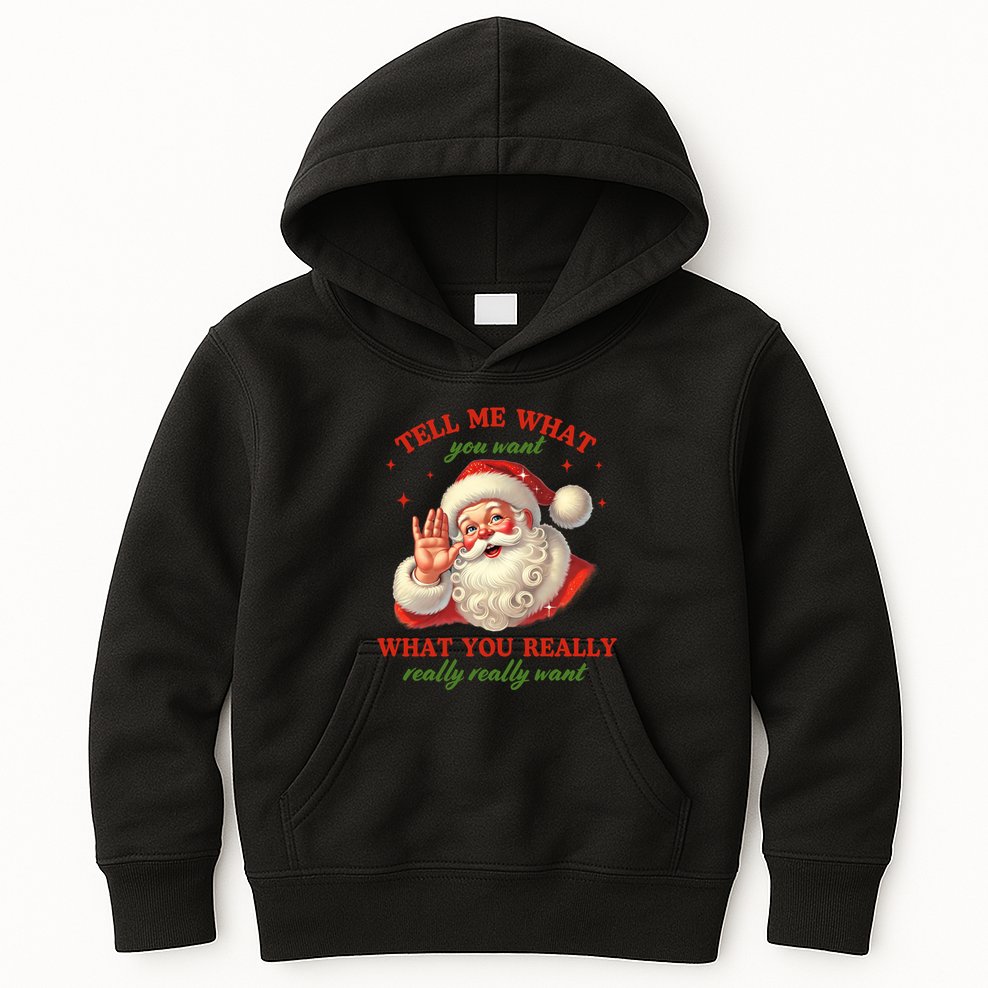 Funny Christmas Vintage Santa Kids Hoodie