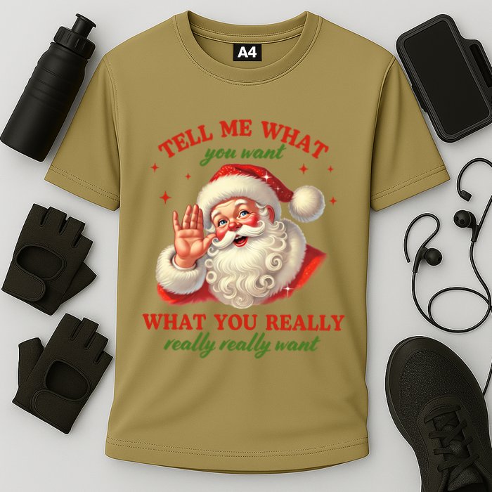 Funny Christmas Vintage Santa Performance Shirt