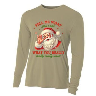 Funny Christmas Vintage Santa Cooling Performance Long Sleeve Crew