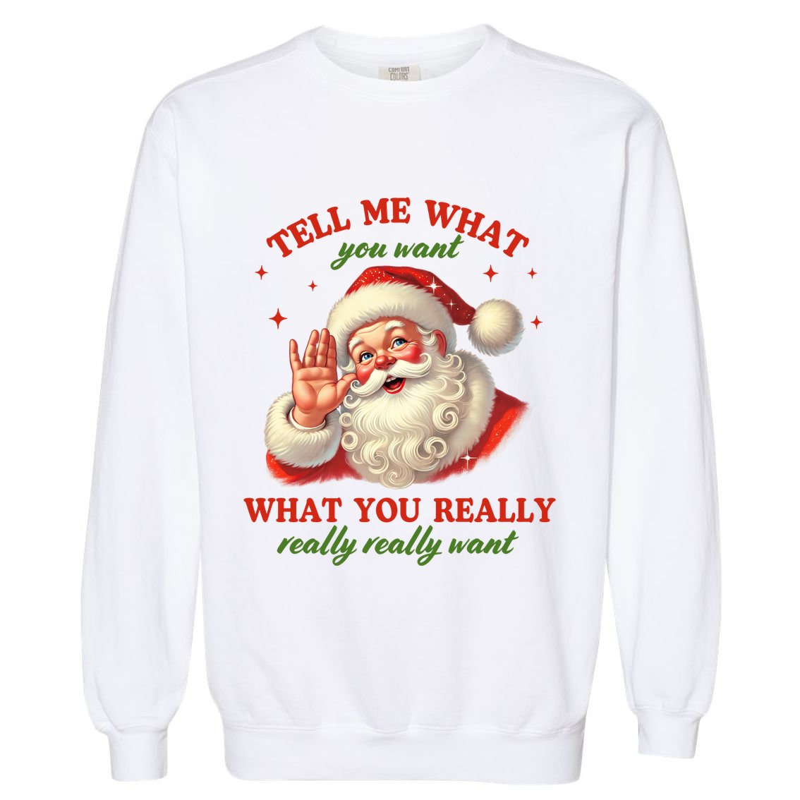 Funny Christmas Vintage Santa Garment-Dyed Sweatshirt