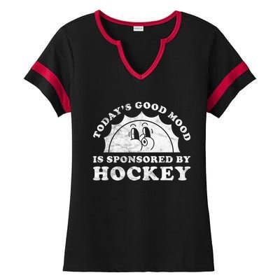 Funny Cute Vintage Retro Hockey Or Hockey Gift Ladies Halftime Notch Neck Tee