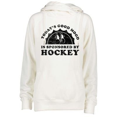 Funny Cute Vintage Retro Hockey Or Hockey Gift Womens Funnel Neck Pullover Hood