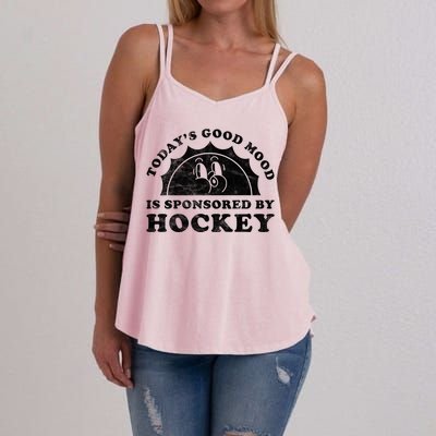 Funny Cute Vintage Retro Hockey Or Hockey Gift Women's Strappy Tank