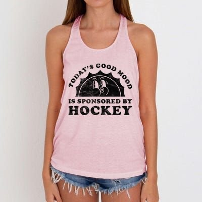 Funny Cute Vintage Retro Hockey Or Hockey Gift Women's Knotted Racerback Tank