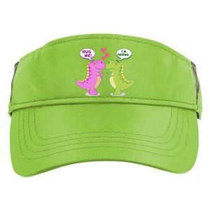 Funny Cute Valentines Day T Rex Dinosaurs Hug Adult Drive Performance Visor