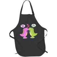 Funny Cute Valentines Day T Rex Dinosaurs Hug Apron