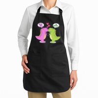 Funny Cute Valentines Day T Rex Dinosaurs Hug Apron