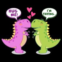 Funny Cute Valentines Day T Rex Dinosaurs Hug Backpack