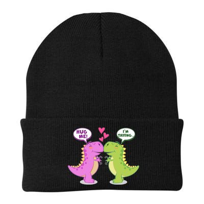 Funny Cute Valentines Day T Rex Dinosaurs Hug Beanie