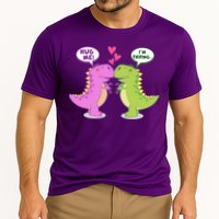 Funny Cute Valentines Day T Rex Dinosaurs Hug Cooling Performance Crew T-Shirt