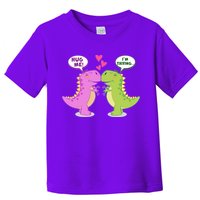 Funny Cute Valentines Day T Rex Dinosaurs Hug Toddler T-Shirt