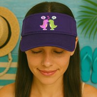 Funny Cute Valentines Day T Rex Dinosaurs Hug Visor