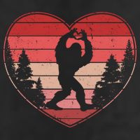 Funny Cute Valentines Day Bigfoot Sasquatch Heart Cool Comfort Performance Bucket Hat