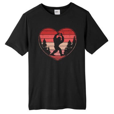 Funny Cute Valentines Day Bigfoot Sasquatch Heart Tall Fusion ChromaSoft Performance T-Shirt