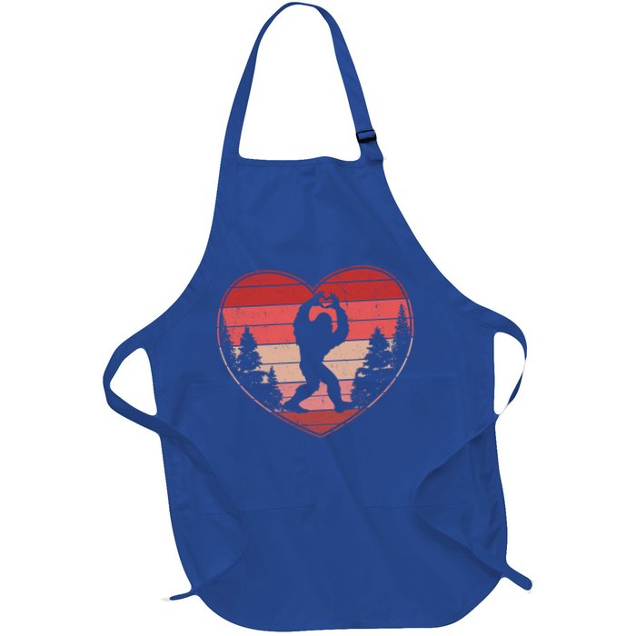 Funny Cute Valentines Day Bigfoot Sasquatch Heart Apron