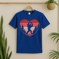 Funny Cute Valentines Day Bigfoot Sasquatch Heart T-Shirt