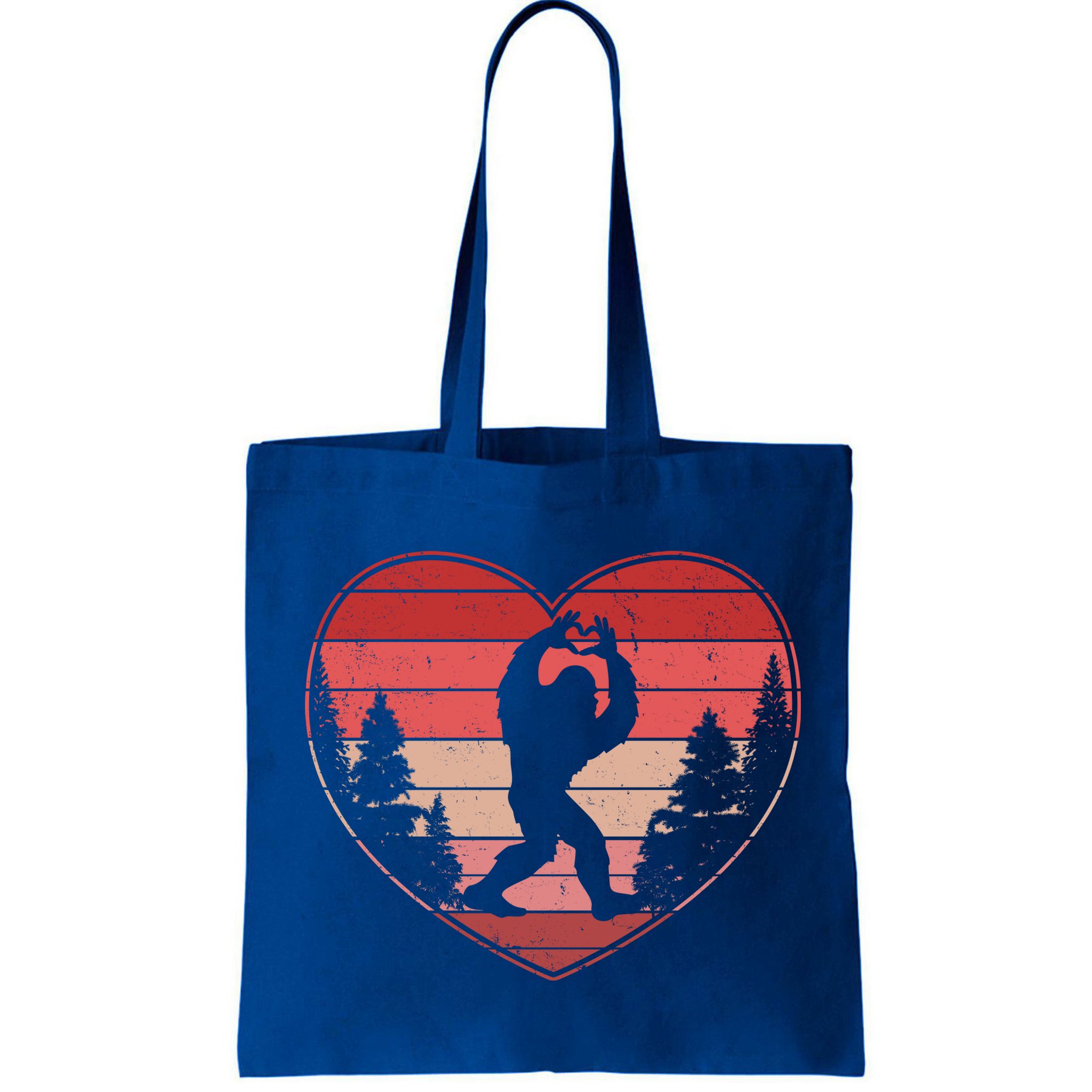 Funny Cute Valentines Day Bigfoot Sasquatch Heart Bag