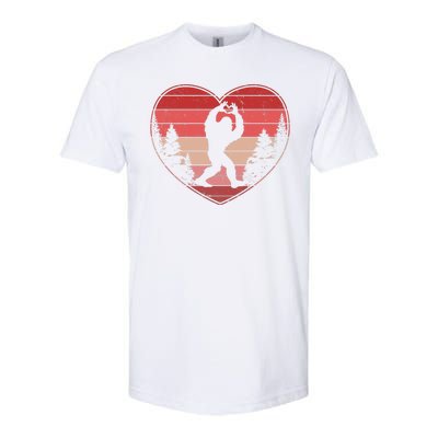 Funny Cute Valentines Day Bigfoot Sasquatch Heart Softstyle® CVC T-Shirt