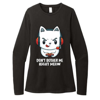 Funny Cat Video Gamer Dont Bother Me Right Meow Womens CVC Long Sleeve Shirt