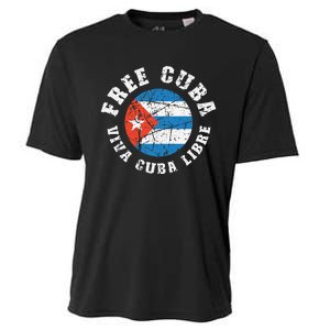 Free Cuba Viva Cuba Libre ProFreedom Movement Gift Cooling Performance Crew T-Shirt