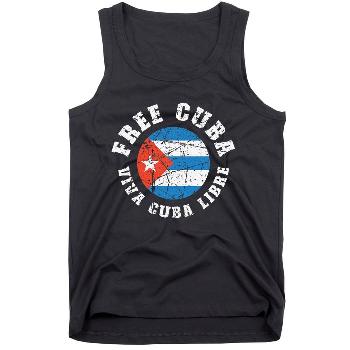 Free Cuba Viva Cuba Libre ProFreedom Movement Gift Tank Top