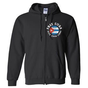 Free Cuba Viva Cuba Libre ProFreedom Movement Gift Full Zip Hoodie