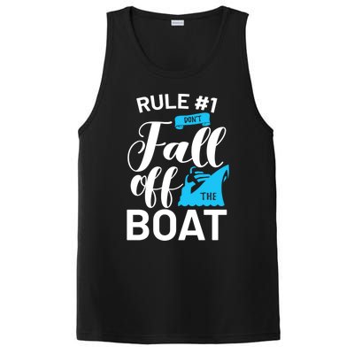 Funny Cruise Vacation Rule 1 Dont Fall Off The Boat Funny Gift PosiCharge Competitor Tank