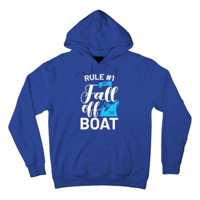 Funny Cruise Vacation Rule 1 Dont Fall Off The Boat Funny Gift Hoodie