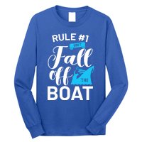 Funny Cruise Vacation Rule 1 Dont Fall Off The Boat Funny Gift Long Sleeve Shirt