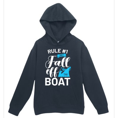 Funny Cruise Vacation Rule 1 Dont Fall Off The Boat Funny Gift Urban Pullover Hoodie