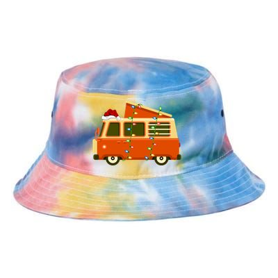 Funny Camper Van Lover Xmas Santa Hat Rv Camper Christmas Gift Tie Dye Newport Bucket Hat